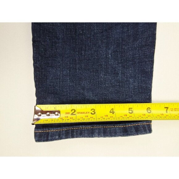 Tommy Hilfiger Size 34X32 Mens Slim Tapered Blue Denim 5 Pocket Logo Tag Jeans - Picture 6 of 11